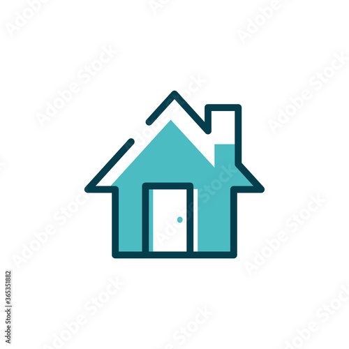 stock vector abstract style flat home logo design template