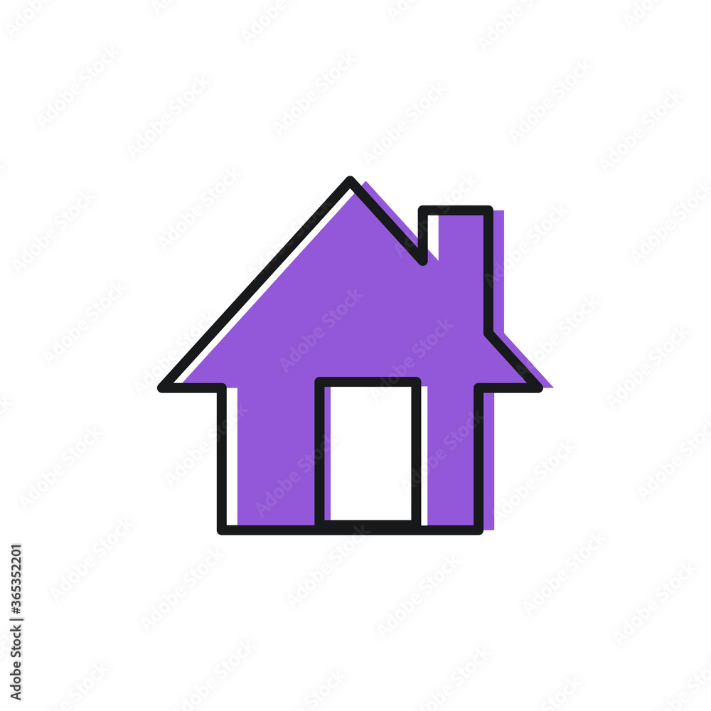 stock vector creative flat style home sign logo design stock vector creative flat style home sign logo design