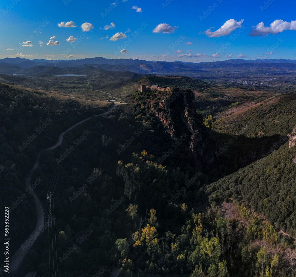 Aerial view of landscape in Leon. Spain. Drone Photo