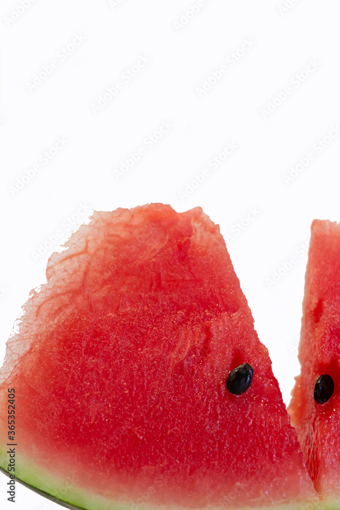 Slice of watermelon isolated on white background Slice of watermelon isolated on white background
