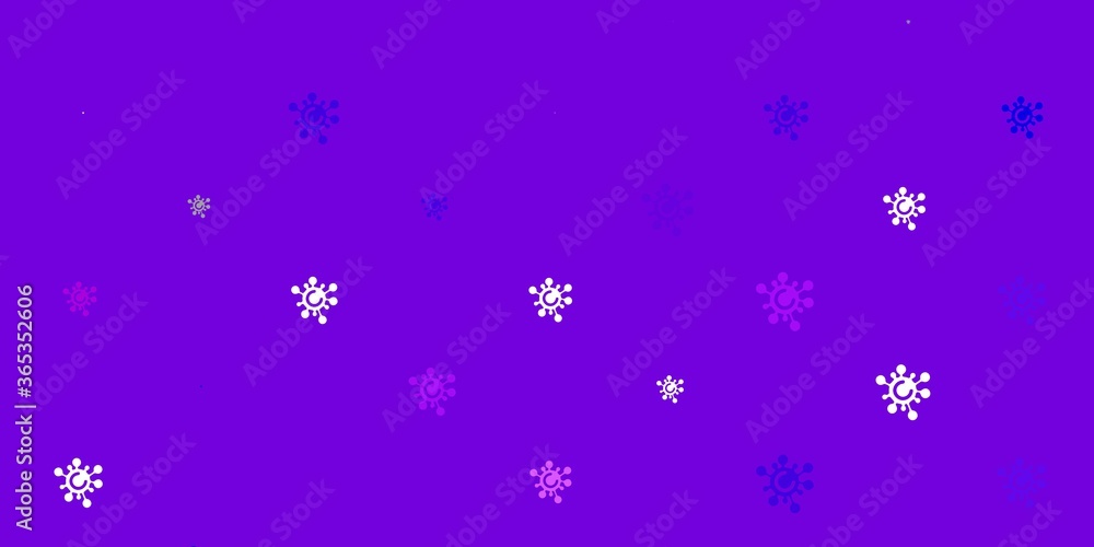 Light Blue, Red vector background with covid-19 symbols. Light Blue, Red vector background with covid-19 symbols.