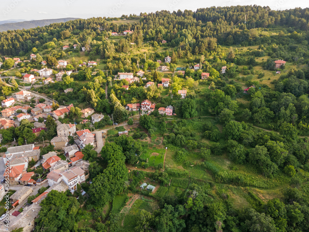 Aerial view of Village of Yavrovo, Bulgaria
