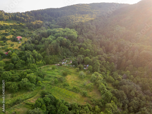 Aerial view of Village of Yavrovo, Bulgaria photo