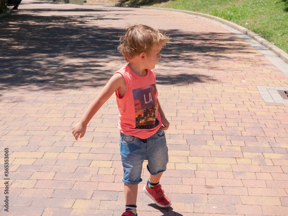 different shots of a blond three year old boy in the zoo different shots of a blond three year old boy in the zoo