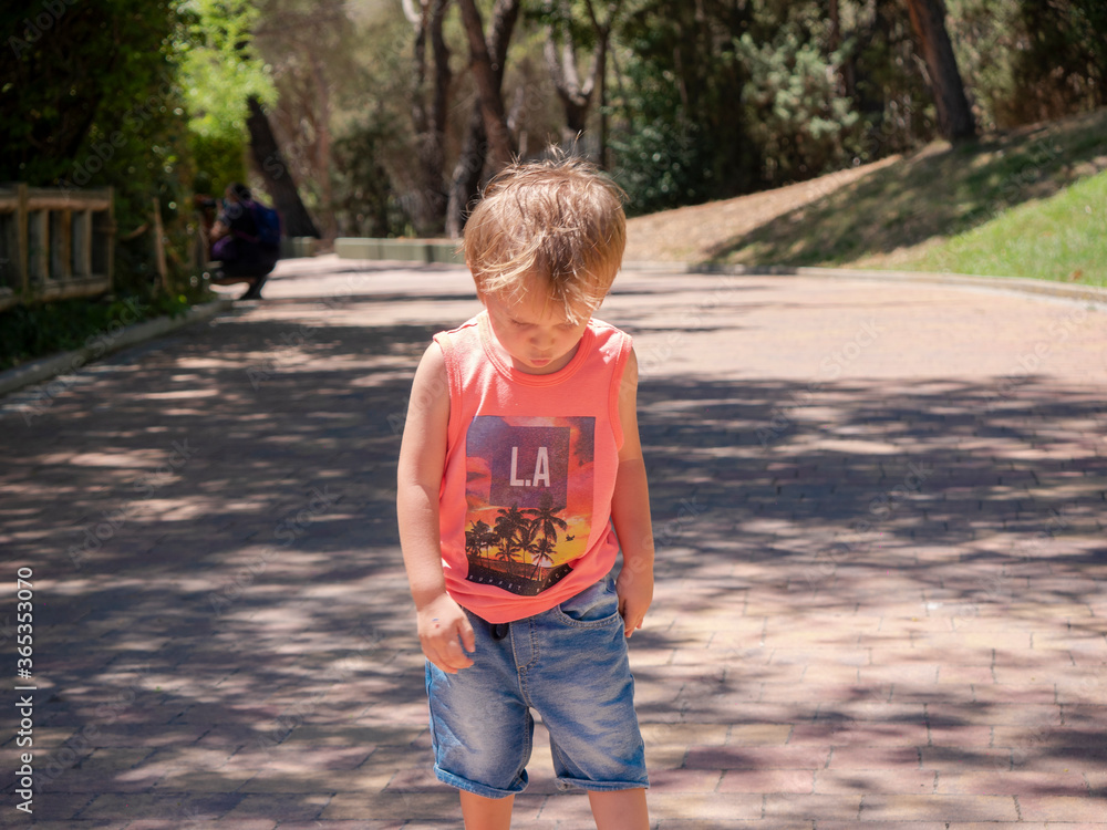 different shots of a blond three year old boy in the zoo different shots of a blond three year old boy in the zoo