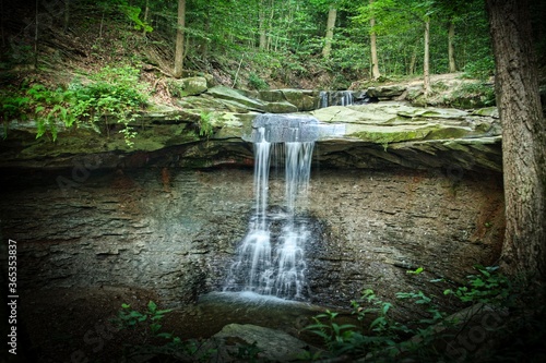 Canvastavla small waterfall in the cuyahoga valley national park