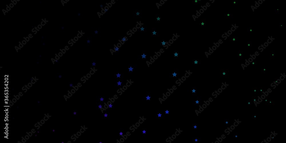 Dark Multicolor vector background with colorful stars. Colorful illustration with abstract gradient stars. Pattern for wrapping gifts.