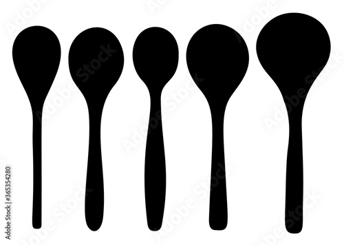 Large kitchen spoons.