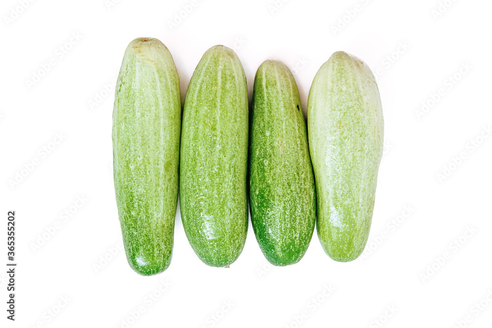 fresh green cucumbers with a background isolated white background fresh green cucumbers with a background isolated white background