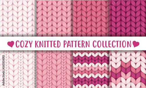 Baby pink  knitted cozy pattern collection