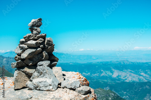 cairn at the top of the mountain © Aram
