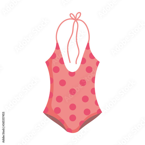 dotted swimsuit accessory fashion cartoon isolated design icon
