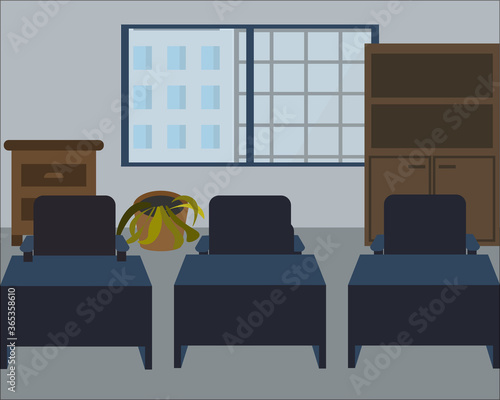 labor shortage or empty seats after lay off vector