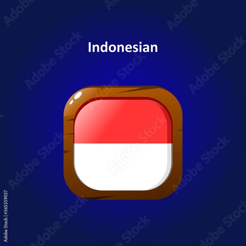 Free Download vector illustration of indonesian country icon - GFXLoad