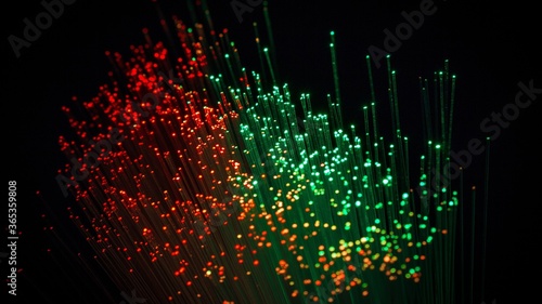 Fiber optics background with lots light spots
