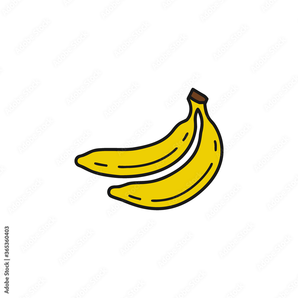 Banana fruit icon vector illustration