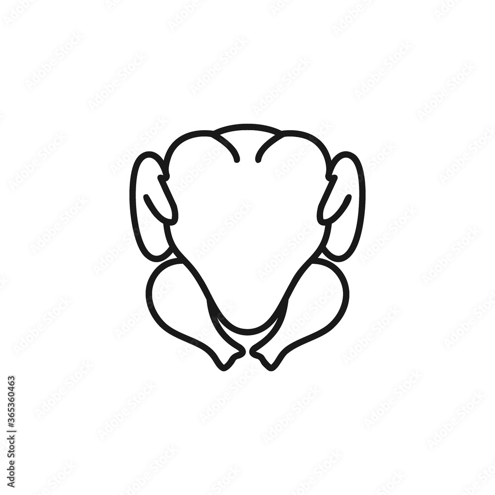 Chicken icon flat vector illustration Chicken icon flat vector illustration