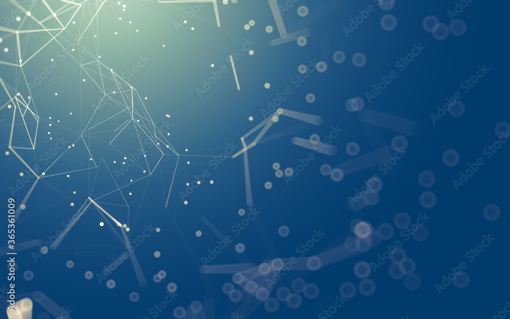 Abstract background. Molecules technology with polygonal shapes, connecting dots and lines. Connection structure. Big data visualization. Abstract background. Molecules technology with polygonal shapes, connecting dots and lines. Connection structure. Big data visualization.