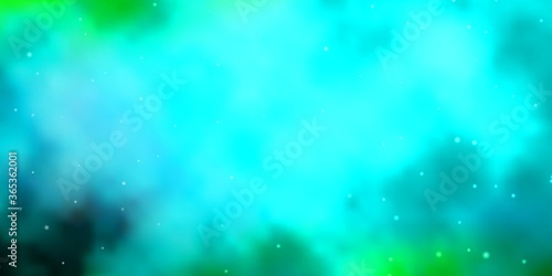 Light Blue, Green vector pattern with abstract stars. Blur decorative design in simple style with stars. Theme for cell phones.