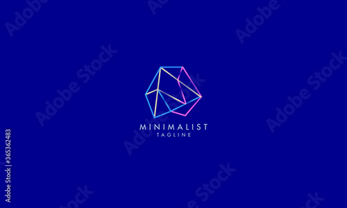 Abstract octagonal shape icon logo concept photo