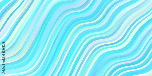 Light BLUE vector template with wry lines. Colorful geometric sample with gradient curves. Best design for your ad, poster, banner.