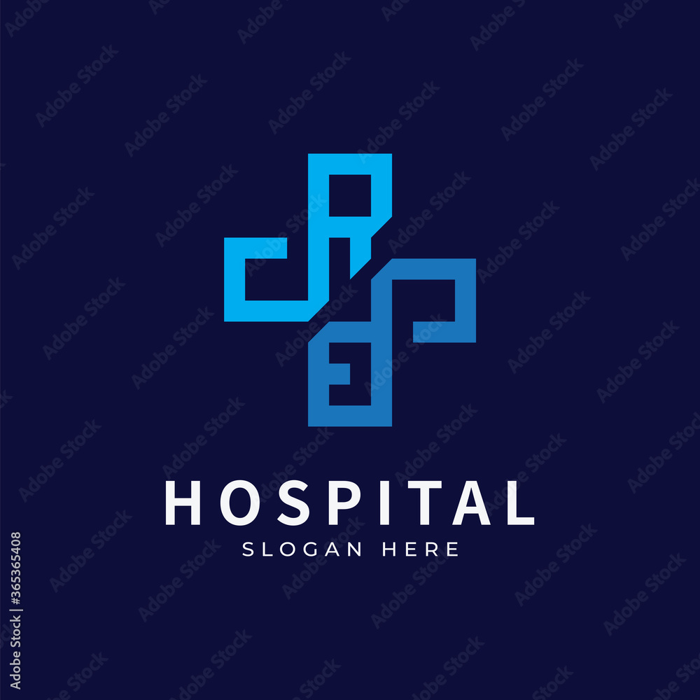 Obraz premium Health logo with initial letter RB, BR, R B logo designs concept. Medical health-care logo designs template.