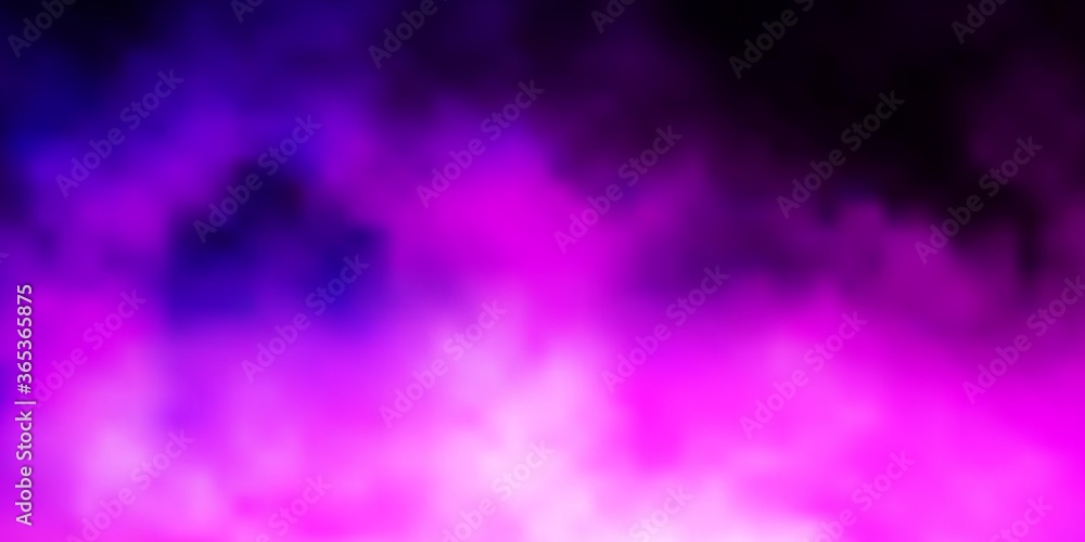 Dark Purple, Pink vector layout with cloudscape. Shining illustration with abstract gradient clouds. Colorful pattern for appdesign.