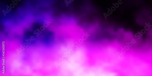 Dark Purple, Pink vector layout with cloudscape. Shining illustration with abstract gradient clouds. Colorful pattern for appdesign.