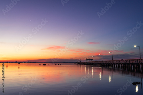Sun Rising, Calm morning, The Pier