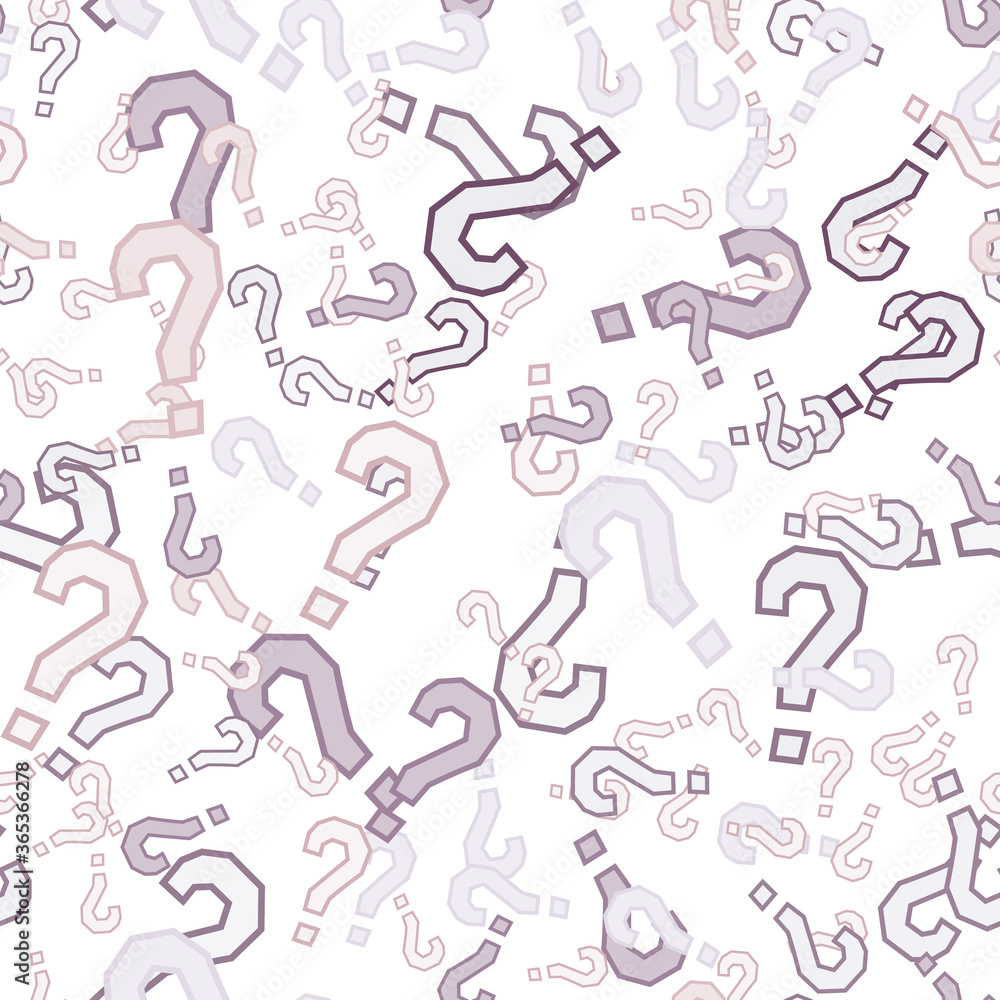 Quiz seamless pattern. Question marks, doubt, faq Quiz seamless pattern. Question marks, doubt, faq
