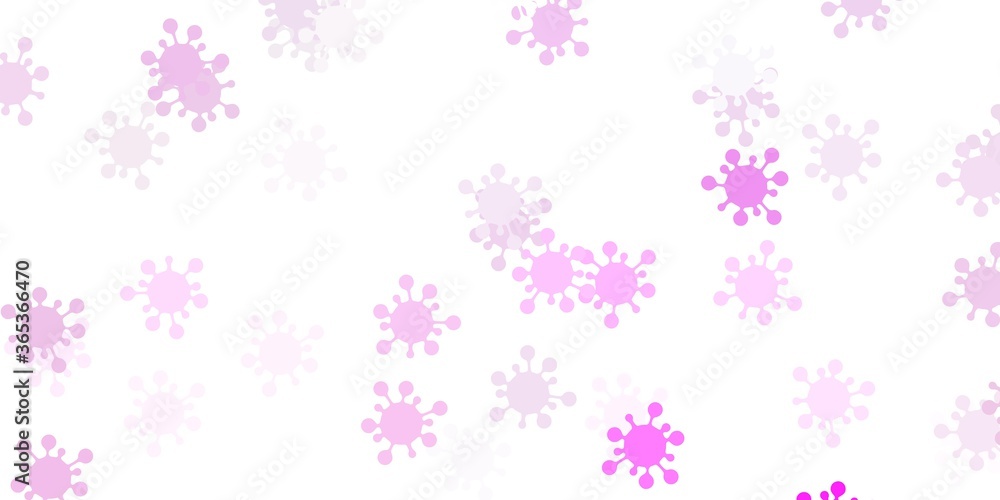 Light pink, yellow vector texture with disease symbols. Light pink, yellow vector texture with disease symbols.