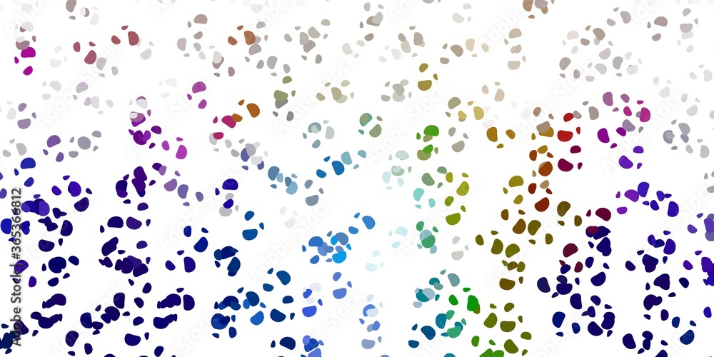 Light multicolor vector texture with memphis shapes.