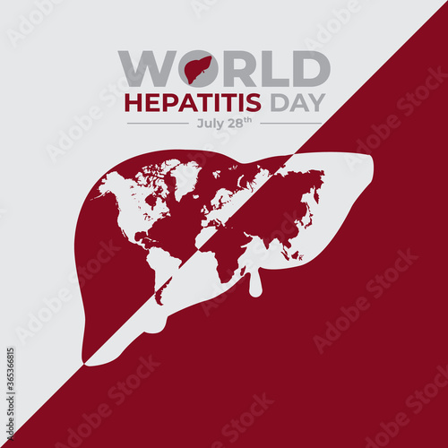 happy world hepatitis day background template use for card vector design, with minimalist and modern concept, cover, backdrop, heart, lung, international