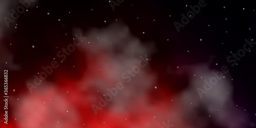 Dark Blue  Red vector background with small and big stars. Blur decorative design in simple style with stars. Pattern for wrapping gifts.