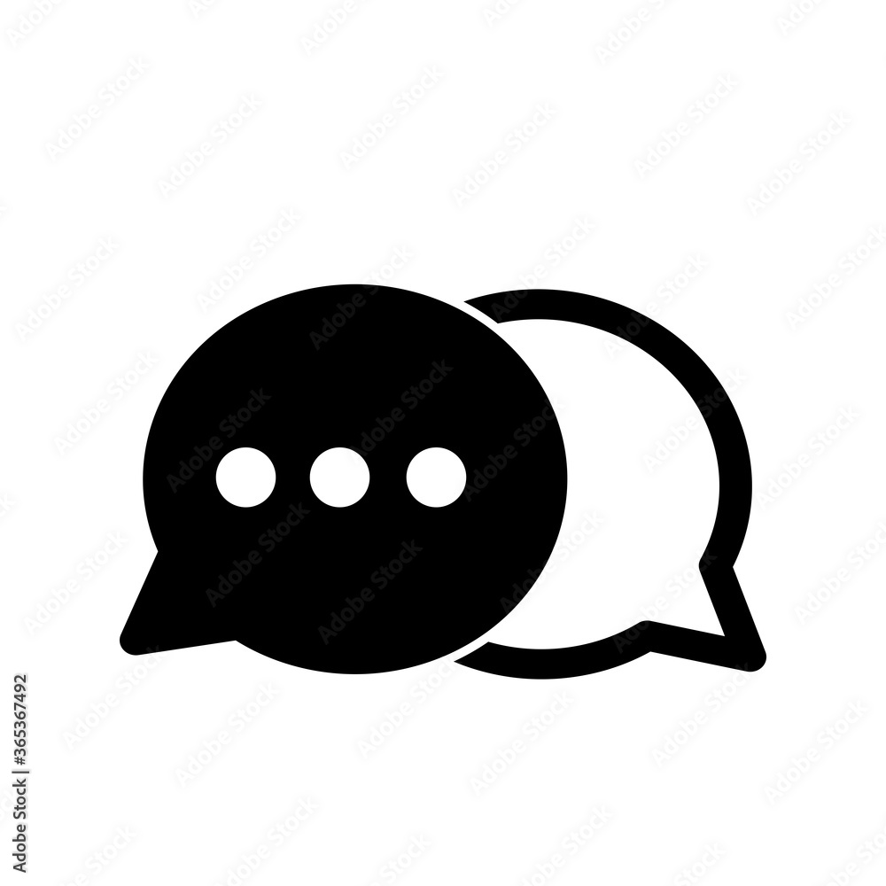 Bubble speech icon vector logo template