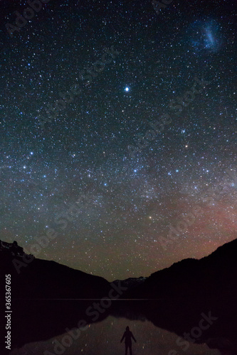 starry sky over the mountains