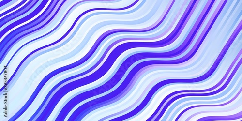 Light Pink, Blue vector template with curved lines. Colorful abstract illustration with gradient curves. Pattern for commercials, ads.