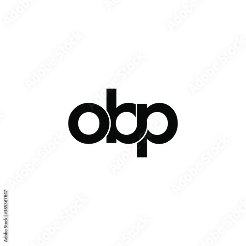 obp letter original monogram logo design