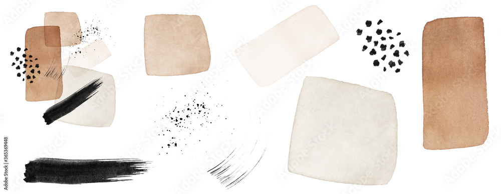 Abstract Arrangements. Elements, textures. Posters. Terracotta, blush, pink, ivory, beige watercolor Illustration and gold elements, on white background. Modern print set. Wall art. Business card. Abstract Arrangements. Elements, textures. Posters. Terracotta, blush, pink, ivory, beige watercolor Illustration and gold elements, on white background. Modern print set. Wall art. Business card.