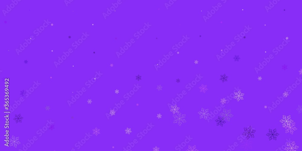 Obraz premium Light purple, pink vector doodle texture with flowers.