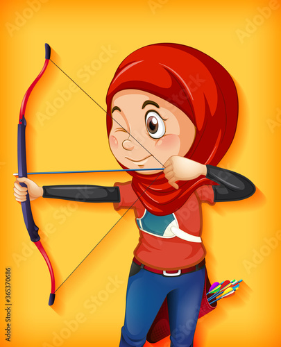 Female muslim archer character