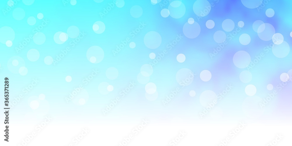 Light BLUE vector backdrop with circles. Abstract decorative design in gradient style with bubbles. Design for posters, banners.