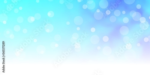 Light BLUE vector backdrop with circles. Abstract decorative design in gradient style with bubbles. Design for posters, banners.