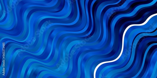 Dark BLUE vector backdrop with curves. Brand new colorful illustration with bent lines. Pattern for websites  landing pages.