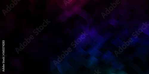 Dark Multicolor vector background with curved lines. Bright sample with colorful bent lines, shapes. Smart design for your promotions.
