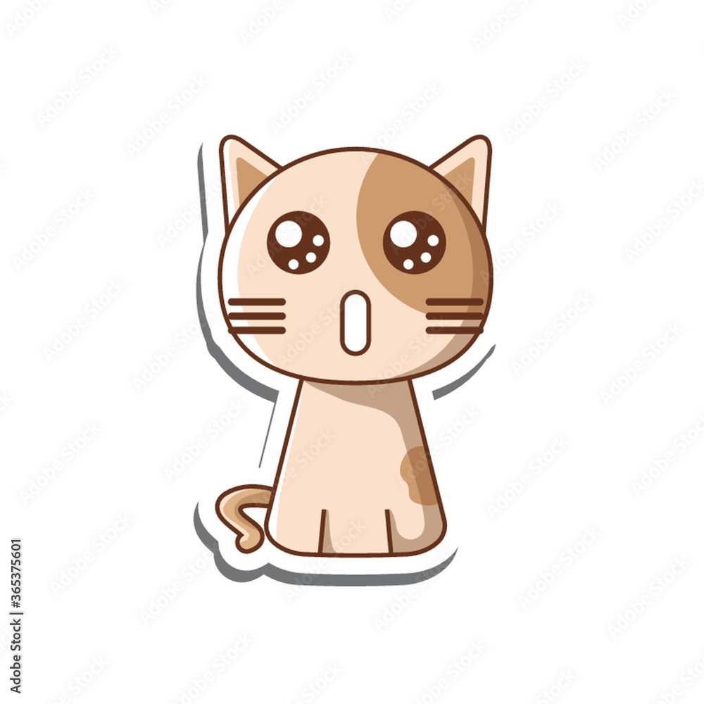 Fototapeta premium surprised cat cartoon