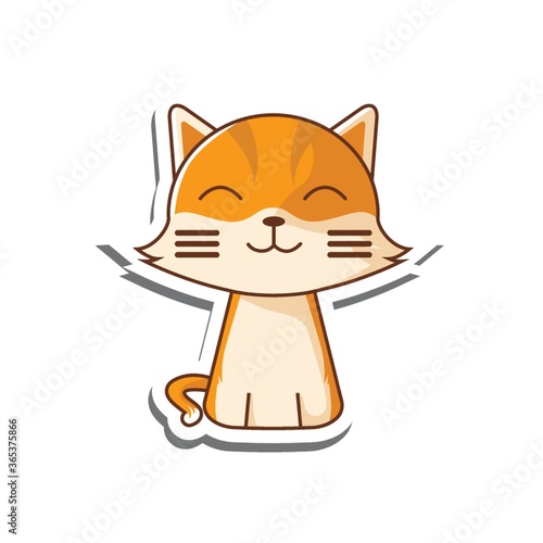 happy cat cartoon