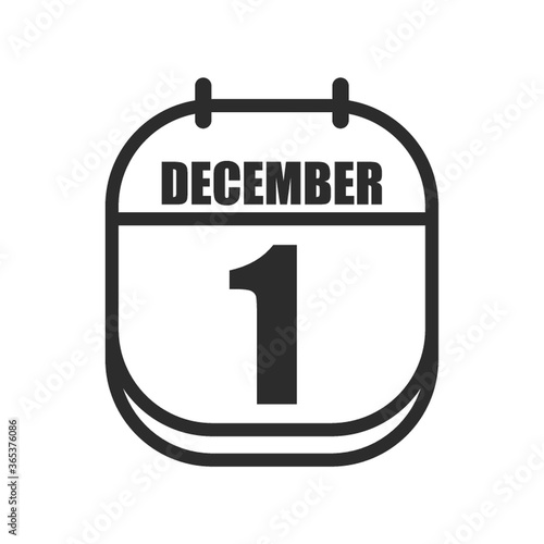 calendar marked on december first
