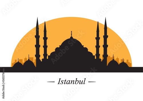 silhouette of istanbul