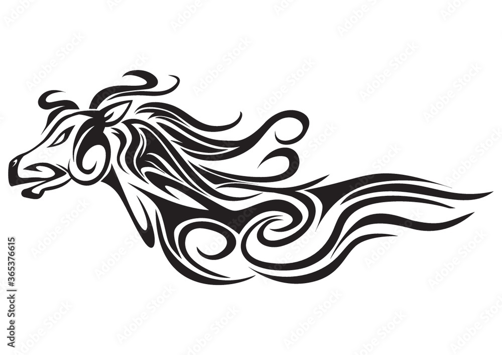 Fototapeta premium horse tribal tattoo